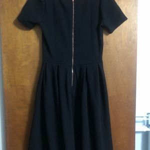 Lularoe Amelia Dress Black with Rose Gold Zipper